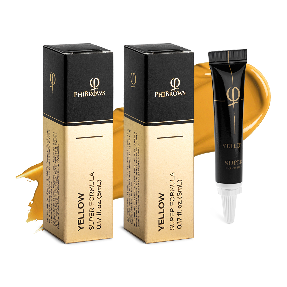 Phibrows Yellow SUPER Pigment 5ml - 2pcs